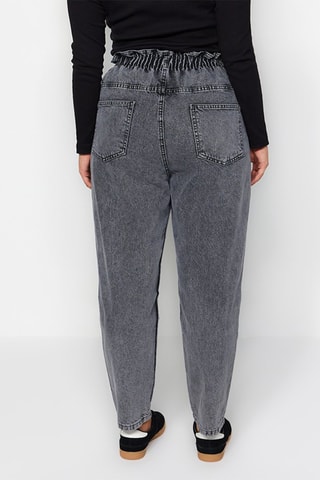 Calças de ganga Plus Size Cinzento