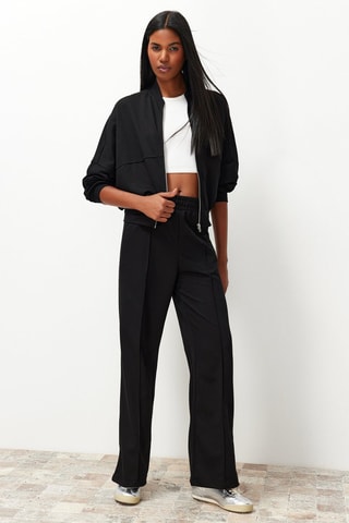 Casaco e calças de cintura subida - Preto