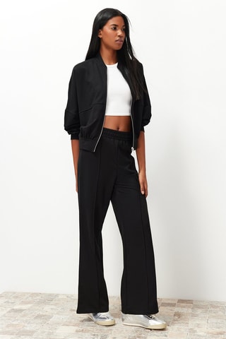 Casaco e calças de cintura subida - Preto
