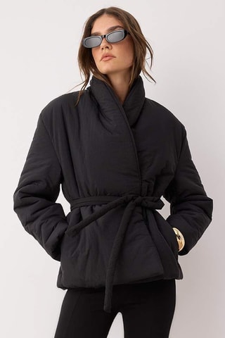 Casaco regular - Preto