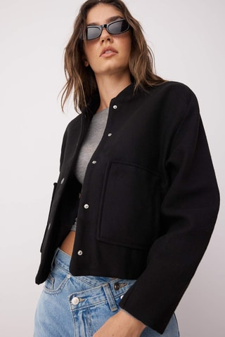 Casaco regular - Preto