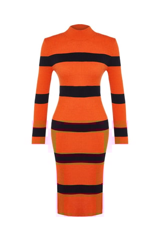 Vestido midi slim - Laranja