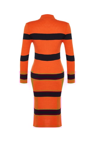 Vestido midi slim - Laranja