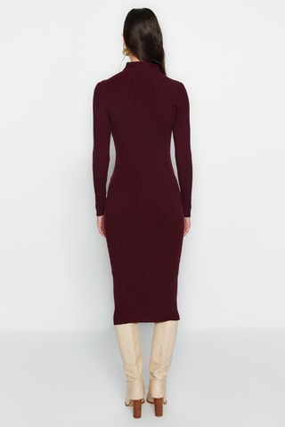 Vestido midi slim - Bordô