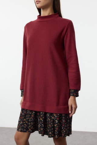 Vestido-camisola - Bordô