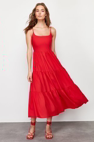 Vestido midi - Vermelho