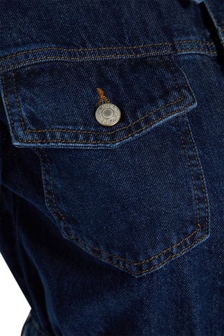 Vestido direito de ganga Azul-marinho