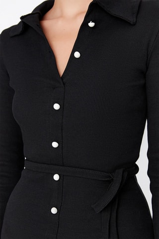 Vestido-camisola Preto