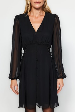 Vestido estilo patinadora - Preto