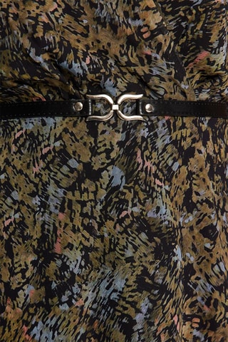 Vestido midi - Azul-marinho e verde