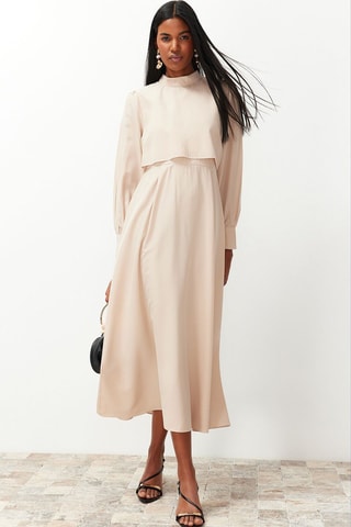 Vestido comprido - Bege