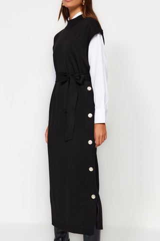 Vestido-camisola regular - Preto