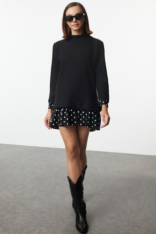 Vestido efeito ilusório - Preto