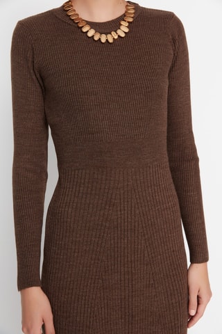 Vestido-camisola - Castanho
