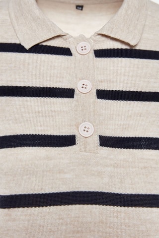 Vestido - Azul e cru