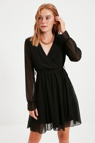 Vestido estilo patinadora Preto