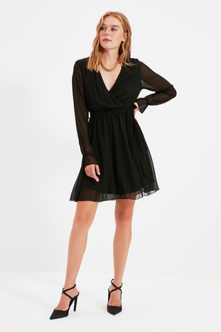 Vestido estilo patinadora Preto