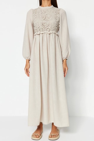 Vestido comprido - Bege