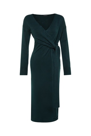 Vestido midi - Verde-esmeralda