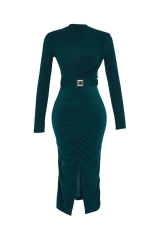 Vestido midi - Verde-esmeralda