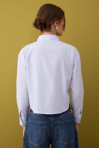 Camisa relaxed - Azul-claro