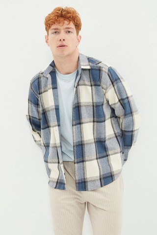 Sobrecamisa regular - Azul