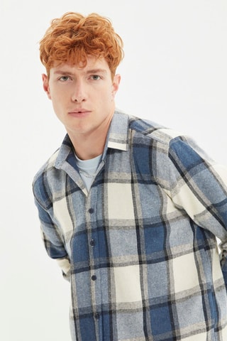 Sobrecamisa regular - Azul