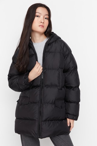 Blusão com capuz Preto