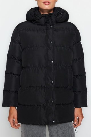 Blusão com capuz Preto