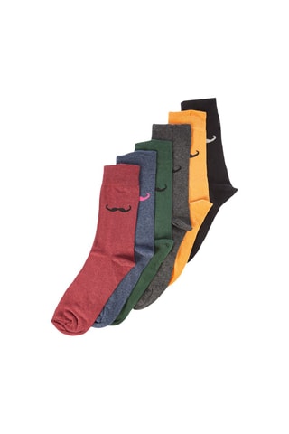 7 pares de meias - Multicor