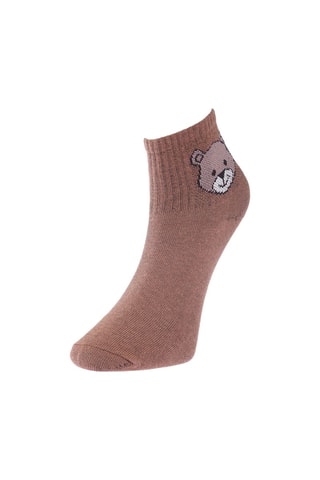 5 pares de meias - Branco e bege