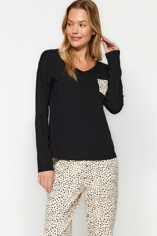 Pijama - Preto e cru