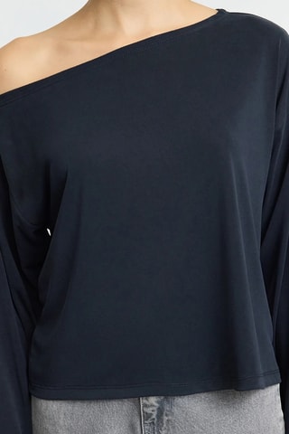 Blusa relaxed - Azul-marinho