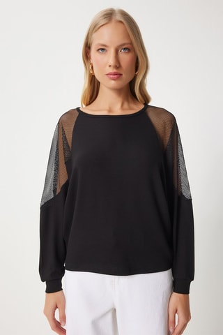 Blusa regular - Preto