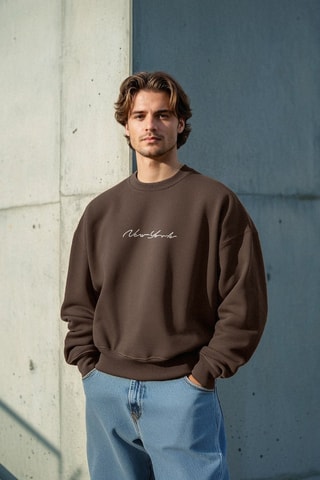 Sweat regular - Castanho