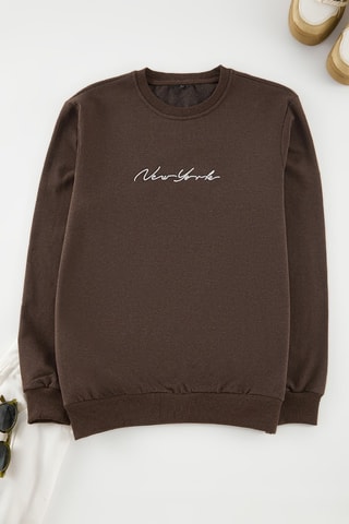 Sweat regular - Castanho