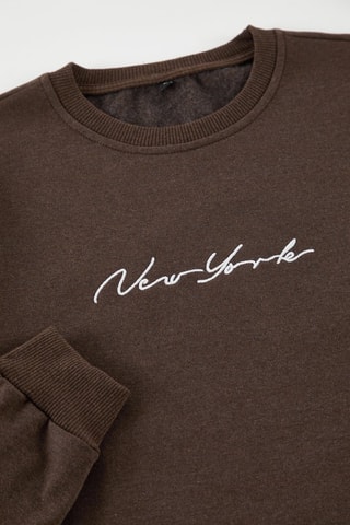 Sweat regular - Castanho