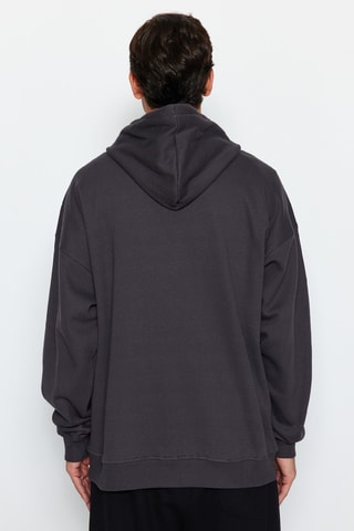 Sweat oversize com capuz - Antracite