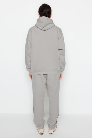 Sweat oversize e calças de treino - Cinzento-claro