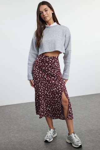 Saia midi - Bordô
