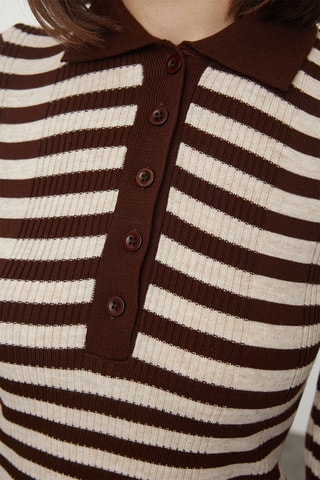 Camisola slim - Castanho