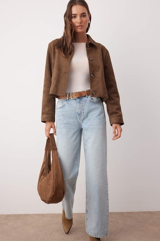 Calças de ganga wide legs - Azul-claro