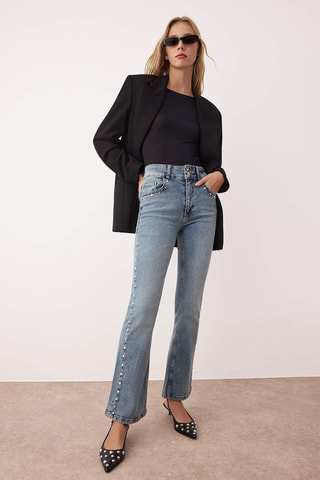 Calças de ganga flare - Azul-claro