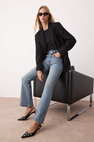 Calças de ganga flare - Azul-claro