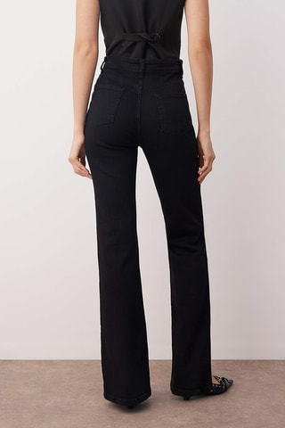 Calças de ganga flare - Preto