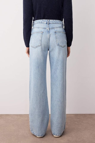 Calças de ganga wide legs - Azul-claro