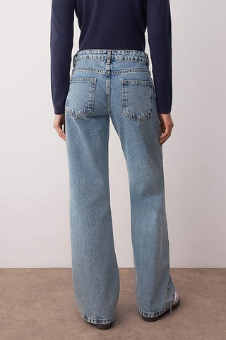 Calças de ganga wide legs - Azul-claro