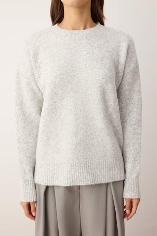 Camisola oversize - Cinzento-claro