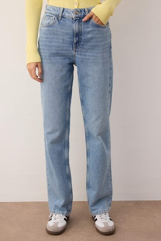 Calças de ganga direitas - Azul-claro