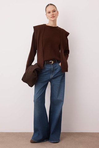 Camisola oversize - Castanho